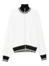 Jil Sander Hn Ls Zip Up Jkt Knitwear In White Wool In White