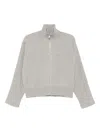 Jil Sander Turtleneck Wool-blend Cardigan In Gray