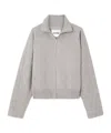 Jil Sander High-neck Zip-front Cardigan In Gray