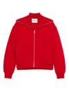 Jil Sander High-neck Zip-up Jacket In Red