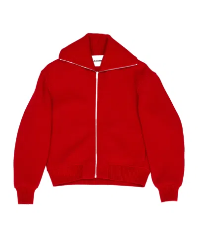 JIL SANDER HIGH-NECK ZIP-UP JACKET