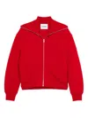 Jil Sander High-neck Zip-up Jacket In Red