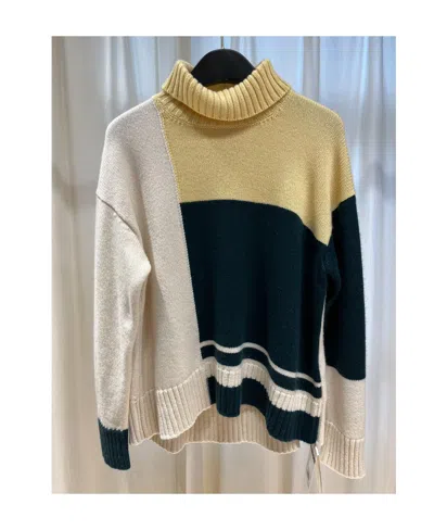 Jil Sander High-necked Knitted Pullover In Multicolor