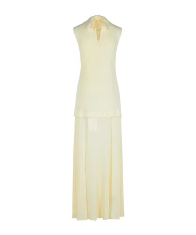 Jil Sander High-necked Sleeveless Dress In Nude