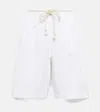 Jil Sander Women's Canvas Drawstring Shorts In White