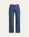 Jil Sander High-rise Crease-line Slim-leg Jeans In Blue
