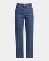 Jil Sander High-rise Crease-line Slim-leg Jeans In Blue