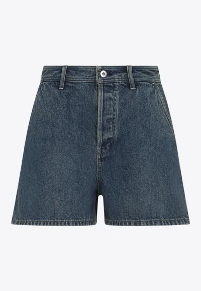Jil Sander High-rise Denim Shorts In Blue