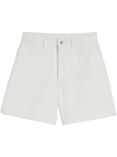 Jil Sander High-rise Denim Shorts In White