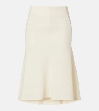 Jil Sander High-rise Midi Skirt In White