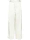 Jil Sander High-rise Twill Palazzo Trousers In Neutrals
