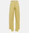 Jil Sander High-rise Wide-leg Denim Jeans In Yellow