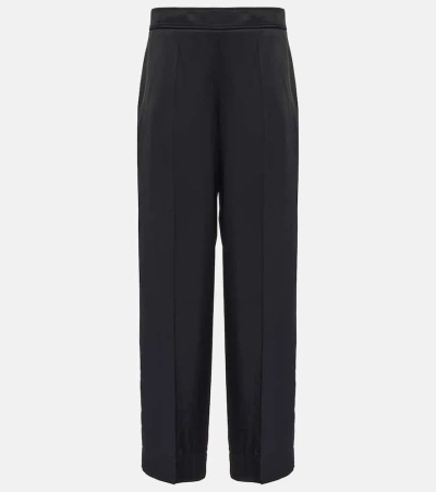 Jil Sander High-rise Wide-leg Pants In Navy