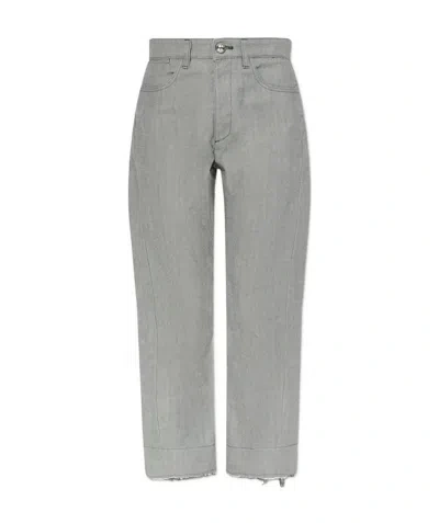 Jil Sander High-rise Wide-leg Trousers In Green