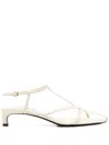 Jil Sander 45 Leather Sandals In 白色