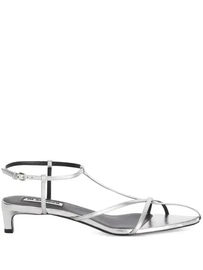 Jil Sander High Sandals In Metallic