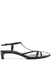 Jil Sander Woman Sandals Black Size 5.5 Calfskin In Black