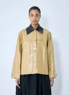 Jil Sander Beige Waxed Jacket In Beige