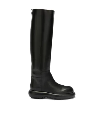 Jil Sander High Strong Form Boot In Black