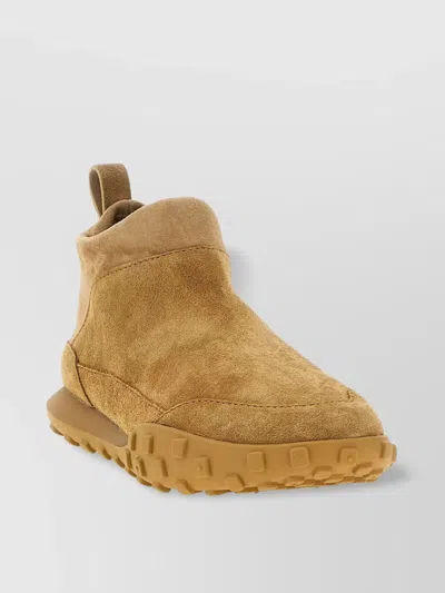 Jil Sander High Top Boots With Lug Sole And Suede Finish
