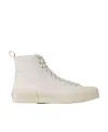 Jil Sander High-top Lace-up Sneakers In White