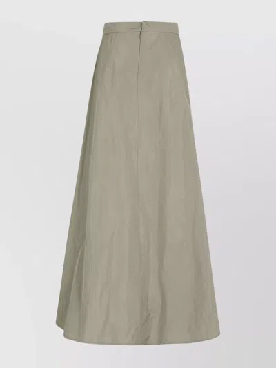 Jil Sander High Waist A-line Silhouette Skirt In Gray