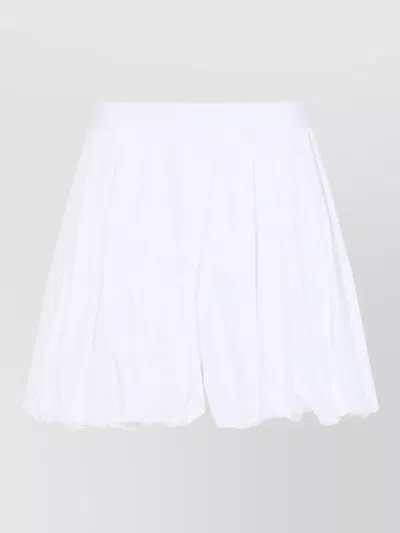 Jil Sander High Waist Bermuda Shorts Balloon Silhouette In White