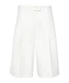 Jil Sander High-waist Bermuda Shorts In White