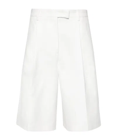 Jil Sander High-waist Bermuda Shorts In White