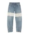 Jil Sander Cropped Bleached Paneled High-rise Tapered Jeans In Gray