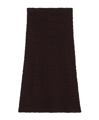 Jil Sander High-waist Crinkled Midi Skirt In Black