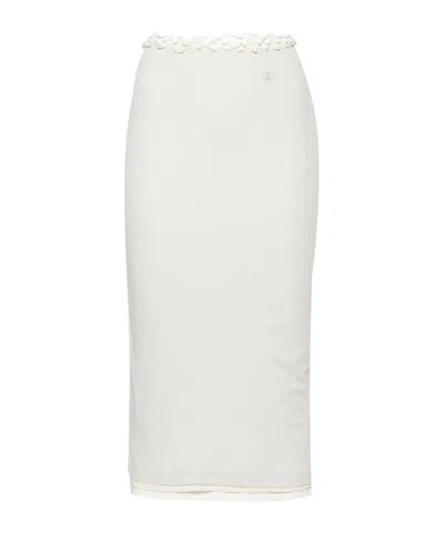 JIL SANDER JIL SANDER HIGH WAIST LAYERED MIDI SKIRT
