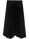 Jil Sander High-waist Pleated Midi Skirt In Black