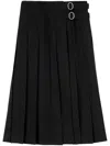 Jil Sander High-waist Pleated Midi Skirt In Black