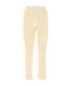 Jil Sander High Waist Pleated Straight Leg Trousers In Nude
