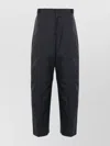 Jil Sander High Waist Pleated Trousers With Side Slits In Blue
