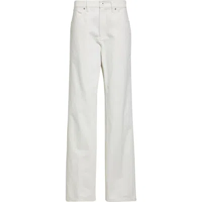 Jil Sander High Waist Slim Straight Leg Jeans In Porcelain