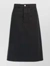 Jil Sander High Waist Slit Hem Pocket Loops Detailing