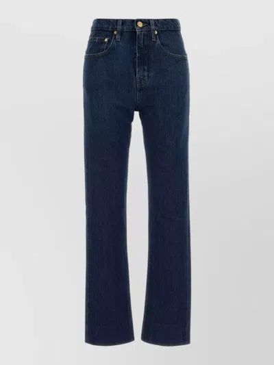 Jil Sander High Waist Straight Leg Denim Trousers In Blue