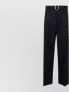 Jil Sander High Waist Trousers Wide Legs In Blue