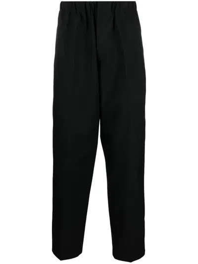 Jil Sander Relaxed Fit Cropped Leg Pants In Black