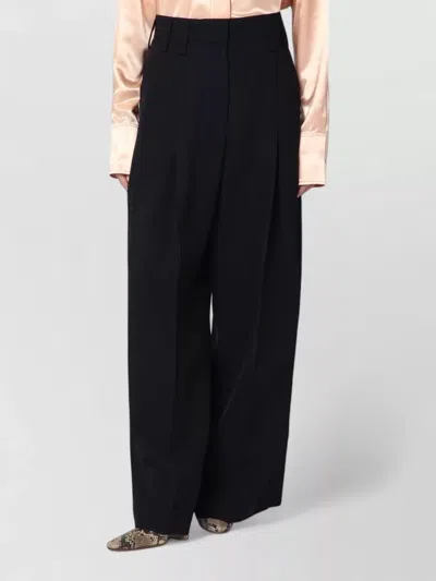 Jil Sander High Waist Wide Leg Tailored Pants In Black
