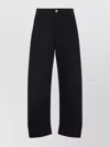 Jil Sander High Waist Wide Leg Trouser In Black