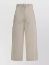 Jil Sander Belted Waist Cargo Trousers In Neutral