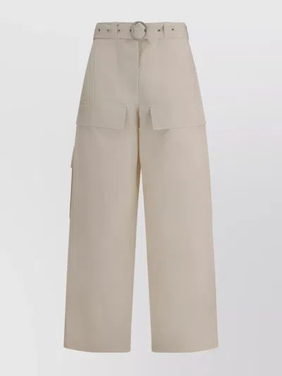 JIL SANDER HIGH WAIST WIDE-LEG TROUSERS