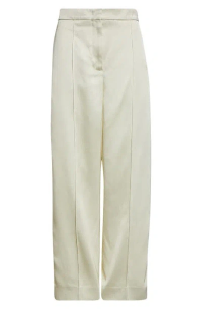 Jil Sander High-waisted Wide Leg Pants With Clean Lines In White