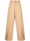 Jil Sander High-waist Wide-leg Trousers In Neutrals