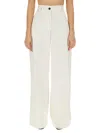 Jil Sander High-waisted Wide Leg Pants With Clean Lines In White
