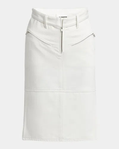 Jil Sander High-waist Zip-pockets Biker Skirt