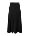 Jil Sander Sustainable Fluid Viscose Skirt 16 In Black